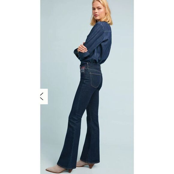 Anthropologie x Levi’s Made & Crafted Stem Flare Blue Jeans Mid-Rise 28 $198 - Picture 3 of 11